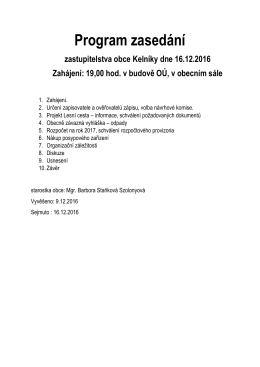 Program zasedání