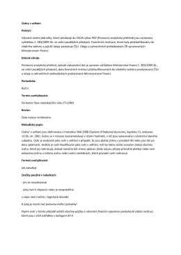 &Uacute;věry v selh&aacute;n&iacute; Pokryt&iacute; - Ministerstvo financ&iacute; ČR