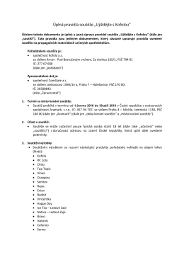 St&aacute;hněte si pravidla soutěže