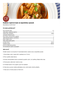 Dušená vepřová kýta na španělský způsob