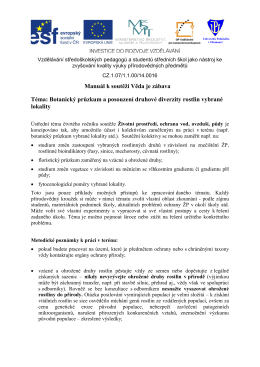 uvod k terennimu pruzkumu - Věda je z&aacute;bava