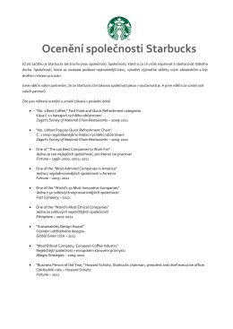 Ocenění společnosti Starbucks