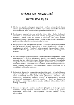 OTÁZKY SZZ- NAVAZUJÍCÍ UČITELSTVÍ ZŠ, SŠ