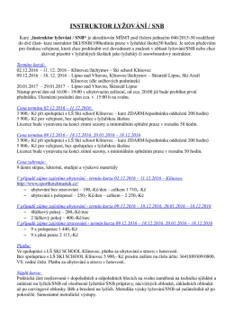 instruktor lyžov&aacute;n&iacute; / snb