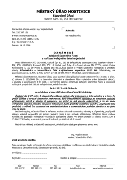 Obec STŘEDOKLUKY - ČOV - ÚŘ - zahájení