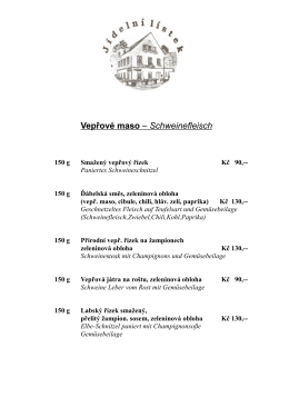 Vepřové maso – Schweinefleisch