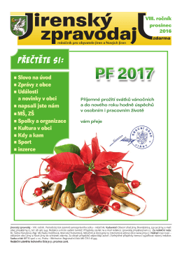 Jirensk&yacute; zpravodaj 12/2016