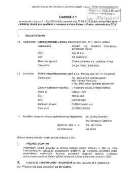 Dodatek č. 1 ke smlouvě o d&iacute;lo