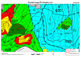 Porostní mapa PP Chladný vrch