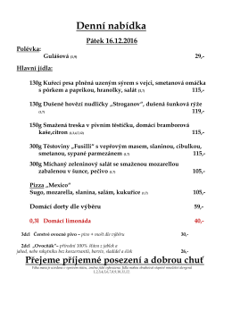 Denn&iacute; menu