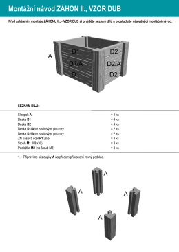 Montážní návod - ZÁHON II., DUB