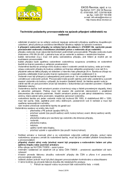 vodovodní přípojky