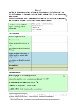 Ž&aacute;dost o přijet&iacute; do služebn&iacute;ho poměru PDF