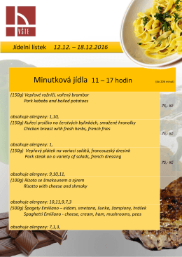 Minutky od 12. 12.