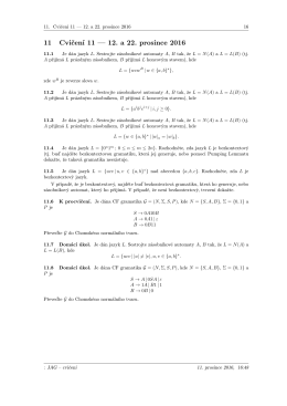 11 Cvičen&iacute; 11 &mdash; 12. a 22. prosince 2016
