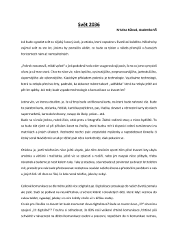 Kristina Kůlová, studentka VŠ