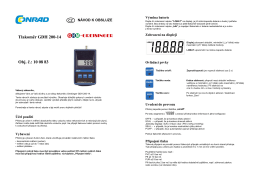Tlakoměr GDH 200-14 Obj. č.: 10 08 83
