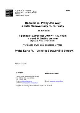 Vernisáž první stálé expozice v PrazePraha Karla IV.