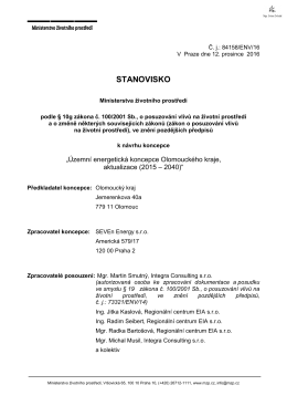 Posuzov&aacute;n&iacute; vlivů na životn&iacute; prostřed&iacute;