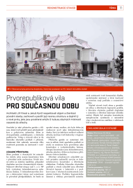 Prvorepubliková vila pro současnou dobu