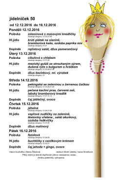týden od 12. 12. do 16. 12.