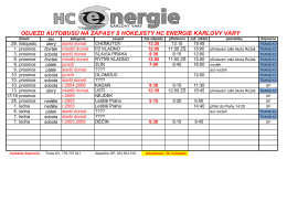 ODJEZD AUTOBUSŮ NA ZÁPASY S HOKEJISTY HC ENERGIE