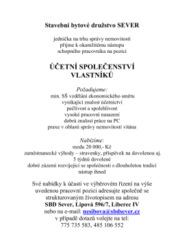 účetní společenství vlastníků