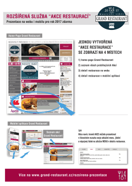 rozšířená služba “akce restaurací”