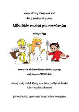 Mikulášské veselení pod rozsvíceným stromem