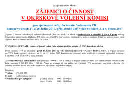 zájemci o činnost v okrskové volební komisi