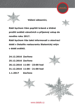 V&aacute;žen&iacute; z&aacute;kazn&iacute;ci, R&aacute;di bychom V&aacute;m popř&aacute;li kr&aacute;sn&eacute; a