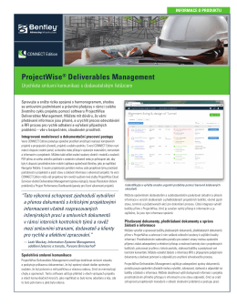 ProjectWise® Deliverables Management