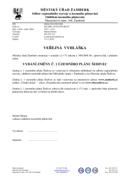 veřejná vyhláška