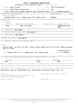 v&yacute;pis z katastru nemovitost&iacute; - E