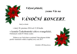 VÁNOČNÍ KONCERT,