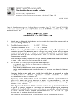 dražební vyhlášku - E
