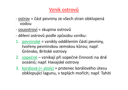 Z6-19-Vznik ostrovů [Režim kompatibility]