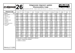 Linka 26 /pracovn&iacute; dny/ platnost od 11.12.2016