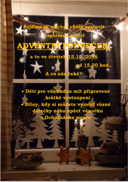 ADVENTN&Iacute; PODVEČER,