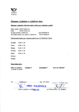 Omezení provozu pošty