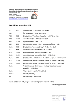 Plán práce na prosinec - Základní škola německo