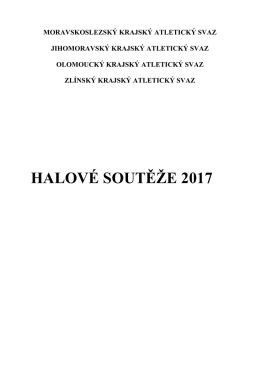 Rozpis atletické haly - Atletický klub SSK Vítkovice