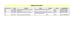 Oraux de tronc commun LEA