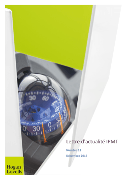 Lettre d`actualit&eacute; IPMT