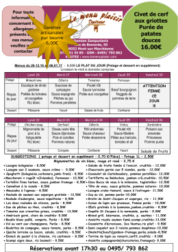 16,00 - Le Menu Plaisir