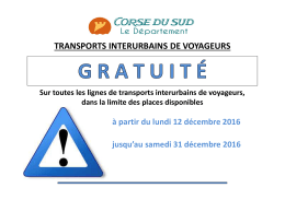 Gratuit&eacute; du 12.12.16 au 31.12.16 - Casaglione