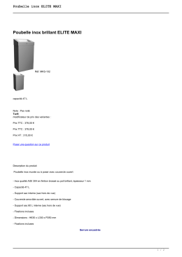Poubelle inox ELITE MAXI
