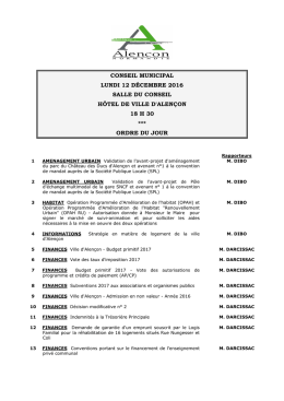 OJ provisoire CM du 12 décembre 2016