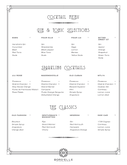 Menu Cocktail