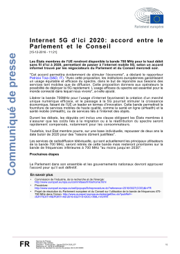 Communiqu&eacute; de presse